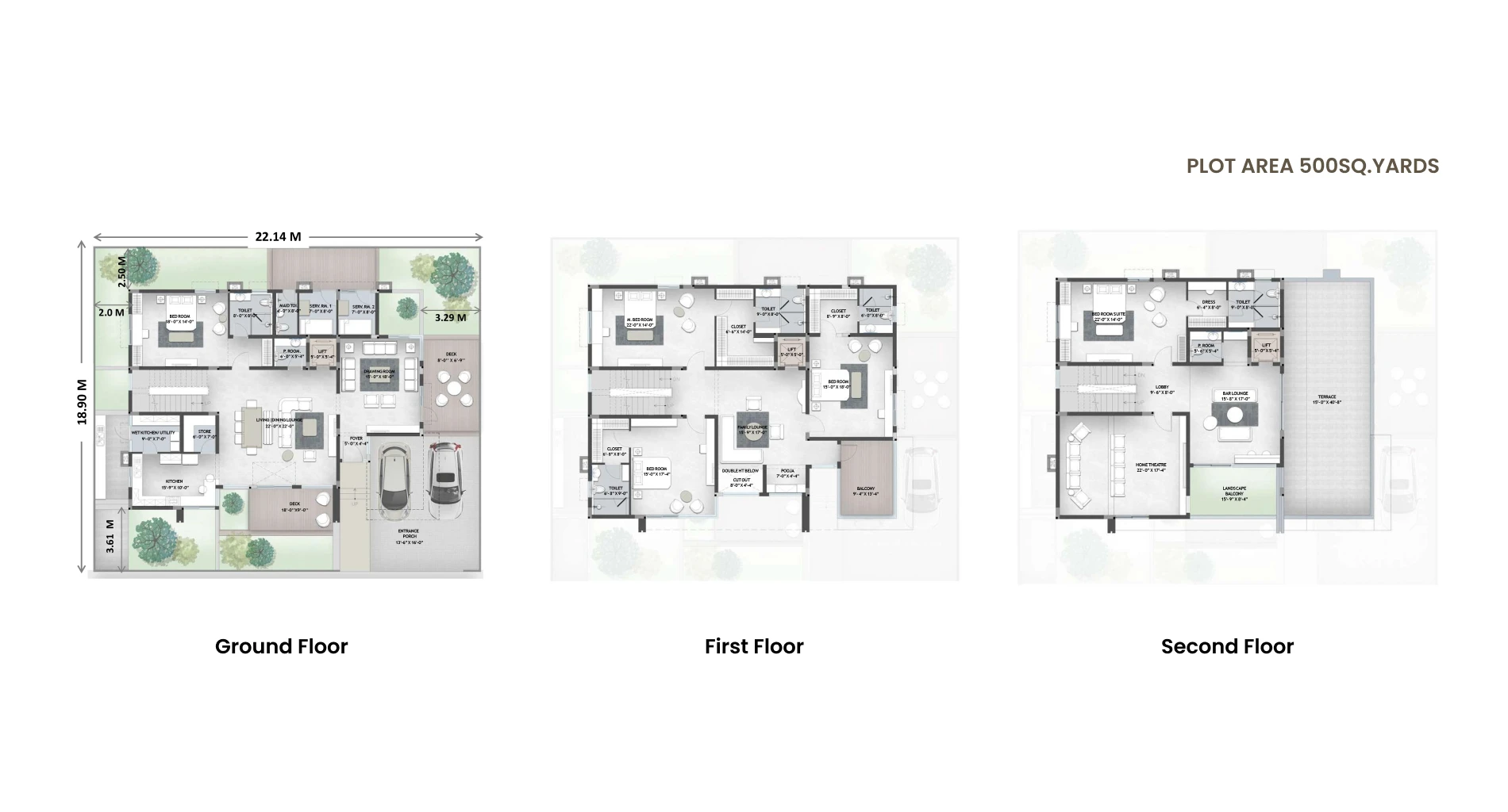 Vaishnaoi Southwoods 4 BHK Floor Plan