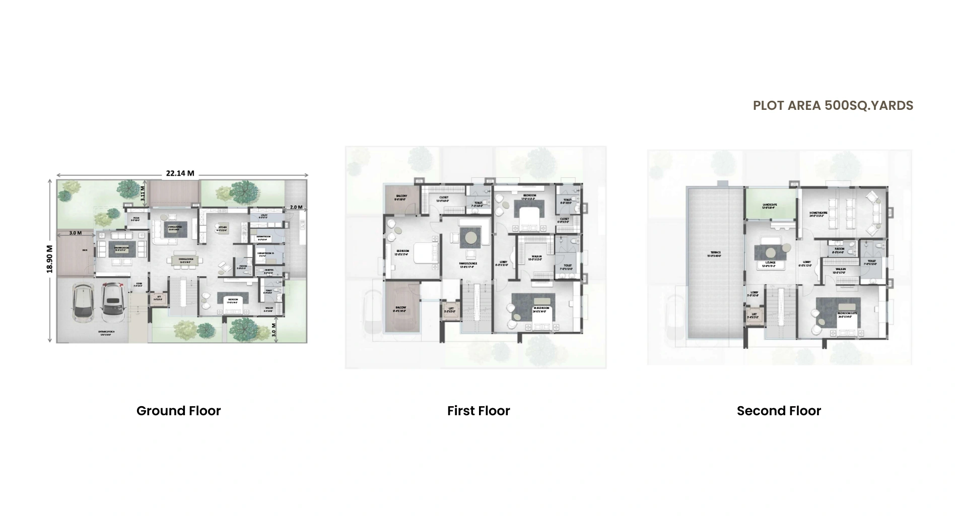 Vaishnaoi Southwoods 5 BHK Floor Plan